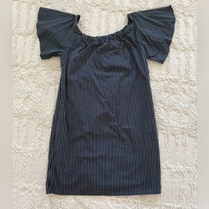 Banana Republic Navy Striped Mini Dress
